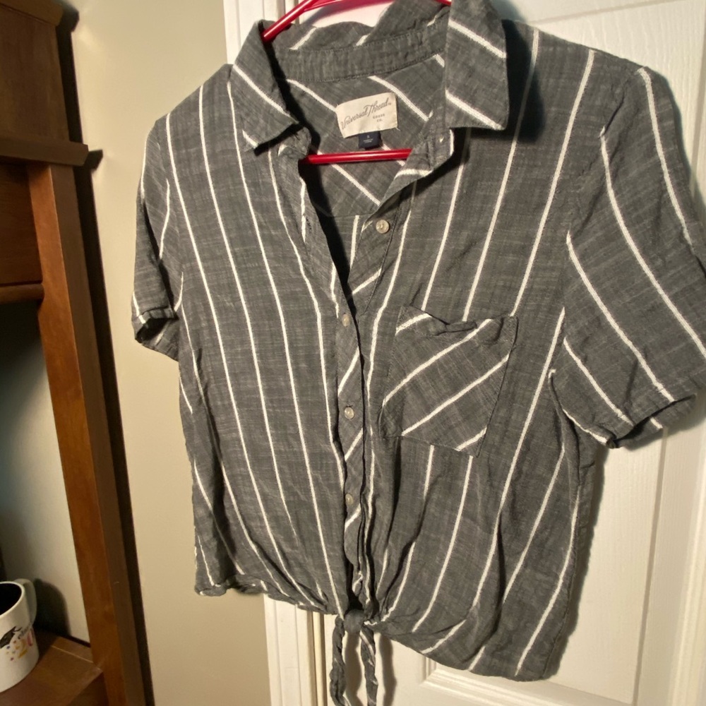 Striped button down top - Picture 2 of 3